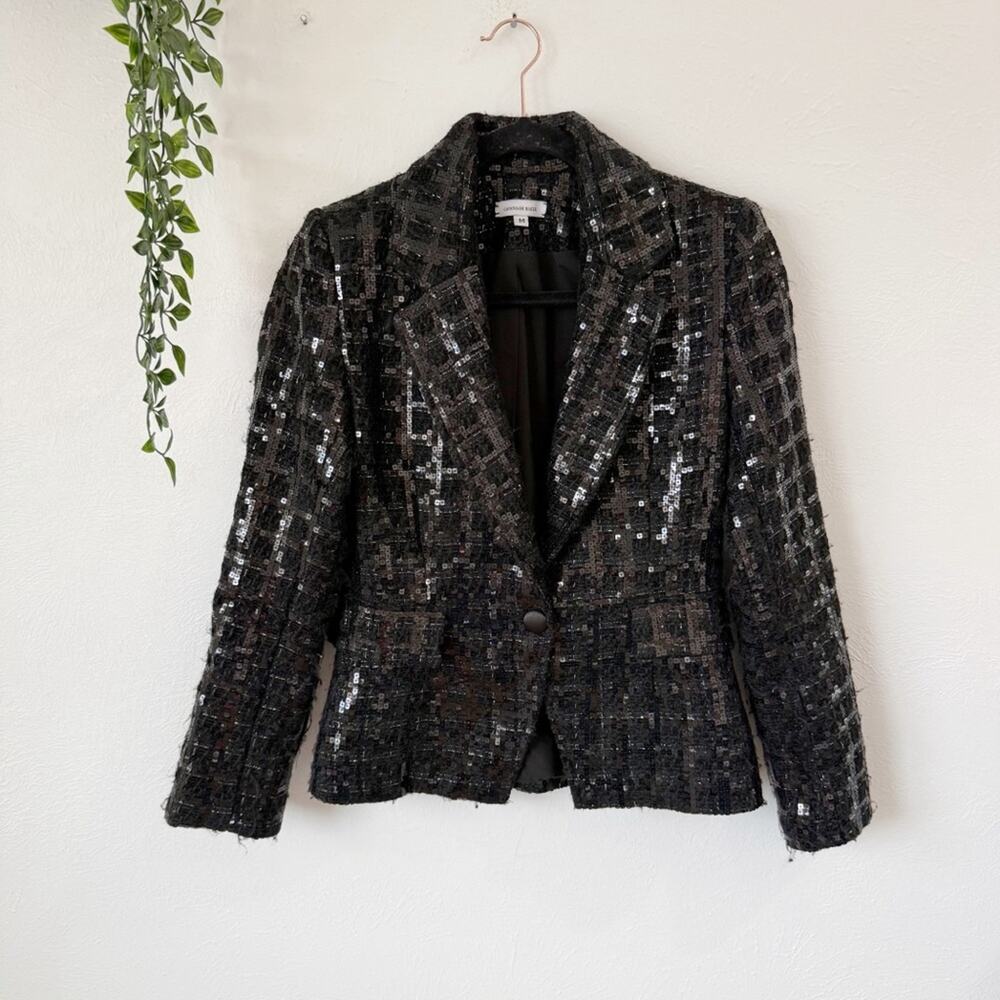 Cavanagh Baker Tweed Sequin Taylor Blazer Sz M